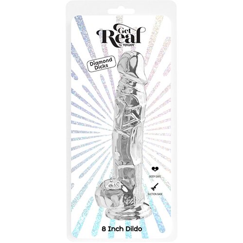 Toy Joy Get Real Clear Dildo with Balls 8 Inch Slike