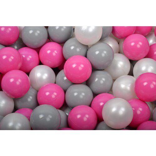 MeowBaby Set plastičnih žogic, 7 cm, 200 kos: Pearl/Grey/Temno roza, (21333602) Cene