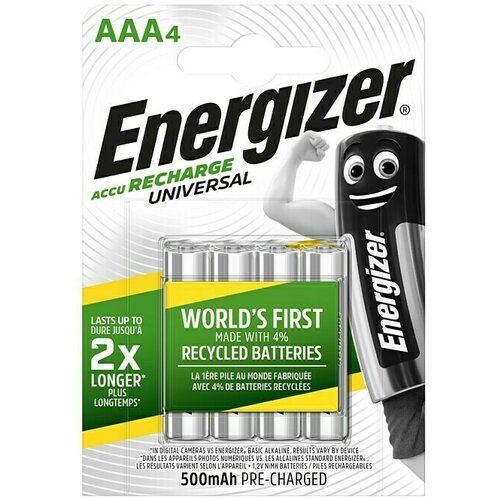 Energizer Baterija Rechargeable Universal (Micro AAA, 500 mAh, 1,2 V, 4 Kom.) Cijene
