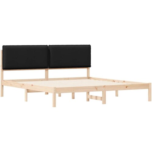  Krevetni okvir s tapiciranim uzglavljem Crna 180 x 200 cm Slike