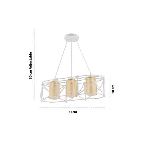 Opviq Luster Dratrio Glass White Yellow Cene