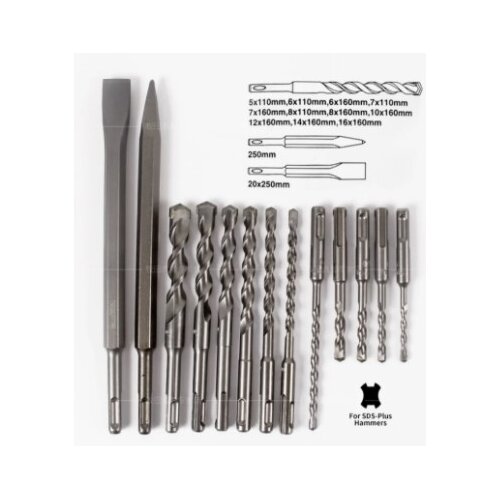 Makita 13-dijelni komplet svrdala i dlijeta SDS-PLUS D-53659 P67 Slike