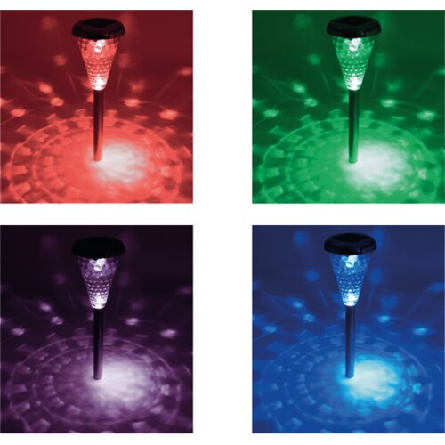 Home Solarna vrtna LED lampa, metalna, set 4 komada, 200 mAh - MX 807/4 Slike