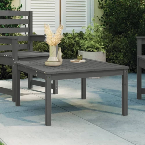 vidaXL Vrtni stol sivi 82 5 x 82 5 x 45 cm od masivne borovine