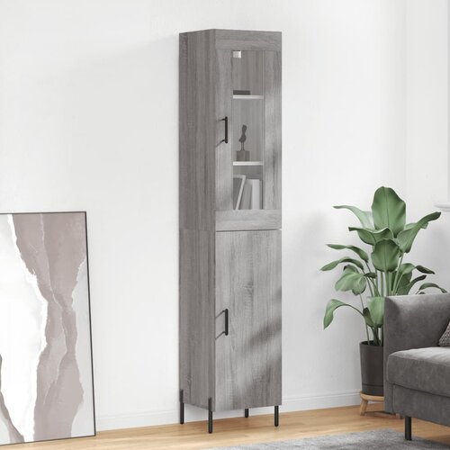  The Living Store Visoka omara siva sonoma 34,5x34x180 cm inženirski les - Visoka Omara, (21440885) Slike