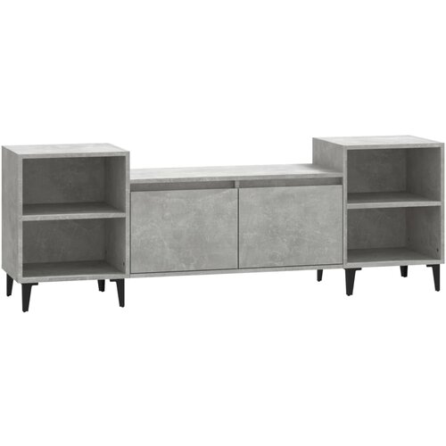 Maison Chic TV omarica - TV stojalo - Televizijska omarica betonsko siva 160x35x55 cm inženirski les, (21699570) Slike