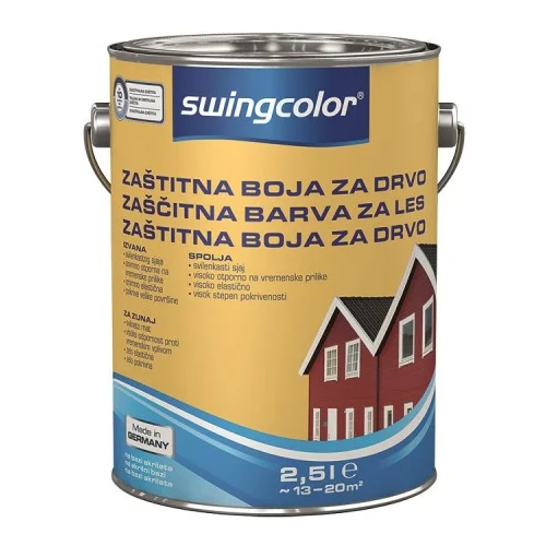 SWINGCOLOR Zaščitna barva za les Swingcolor (2,5 l, bela)