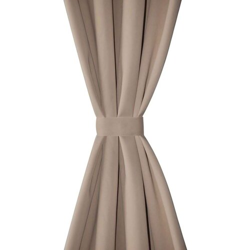  2 zavjese s metalnim ringovima 135 x 245 bež Slike