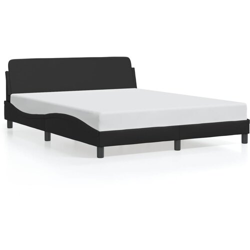 VidaXL Okvir za krevet Dover crni 152x203 cm od umjetne kože - Crna 152 x 203 cm Slike
