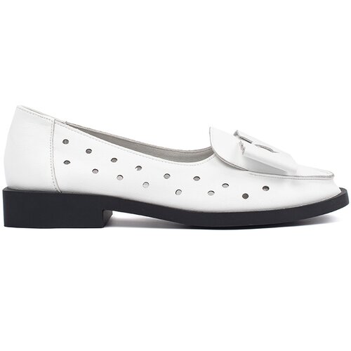 GOODIN White shoes with holes and a bow Cene
