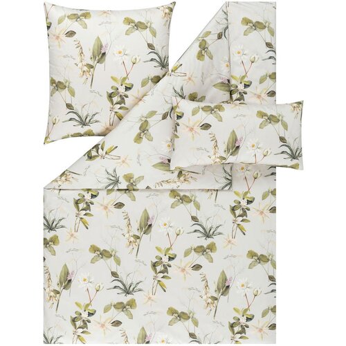 ESTELLA POSTELJNINA Exquisit 140/200 cm saten zelena Slike