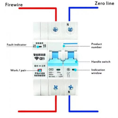 ZIGBEE smart switch breaker gembird tuya app voice control alexa google smart 3.0 circuit bre Cene