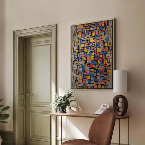  Slika - Piet Mondrian &amp;ndash; Composition 80x120 U prirodnom drvenom okviru Slike