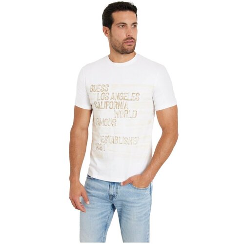 Guess Majice s kratkimi rokavi M4YI40 J1314 Bela Slike