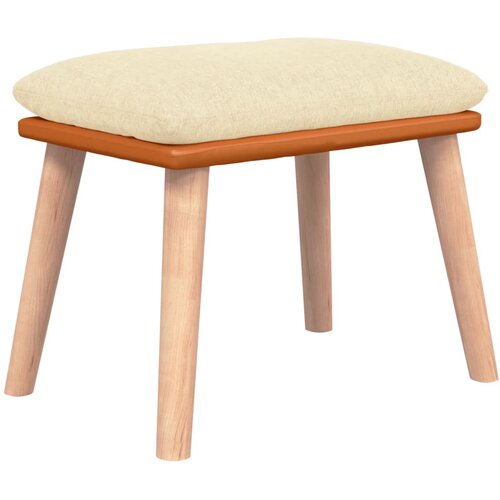  Tabure krem 45x29,5x35 cm od tkanine i umjetne kože Slike