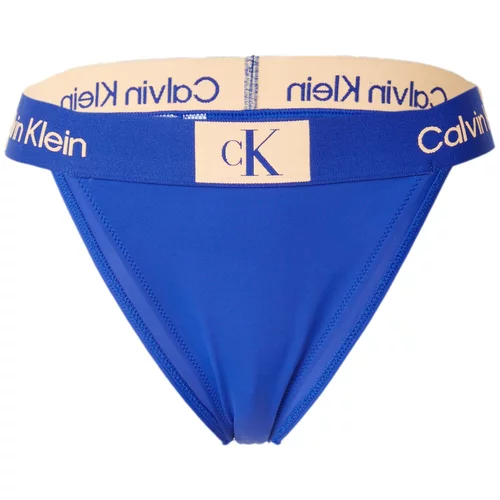 Calvin Klein Swimwear Bikini hlačke nude / kobalt modra