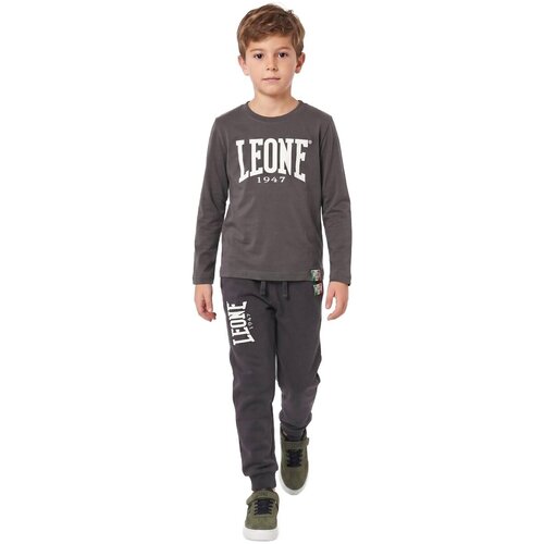 Leone 1947 Majice z dolgimi rokavi Boy Long Sleeves Big Logo Siva Cene