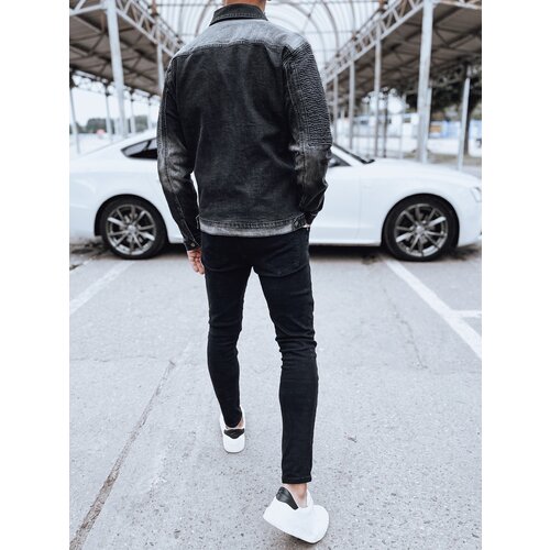 DStreet Black men's denim jacket Cene