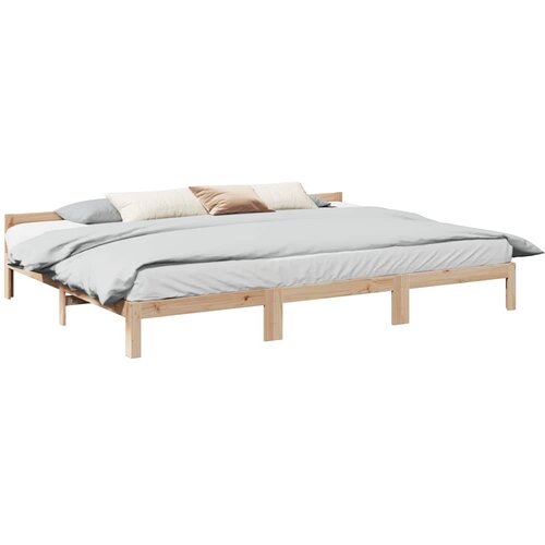 vidaXL Obiteljski okvir kreveta bez madraca 240x200 cm Puno drvo Bor Cijene