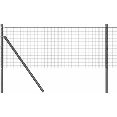 vidaXL varjena žična ograja z 13 stebri siva 0.6x50 m jeklo Cene