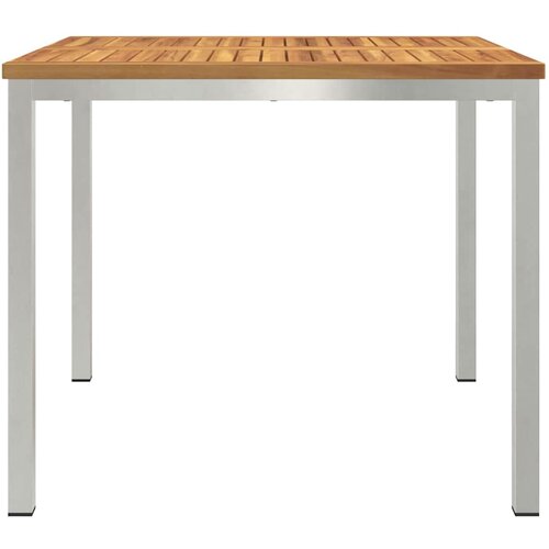 TrpezarijskiStol Smeđa 90 x 90 x 75 cm Čvrsto drvo akacije Slike