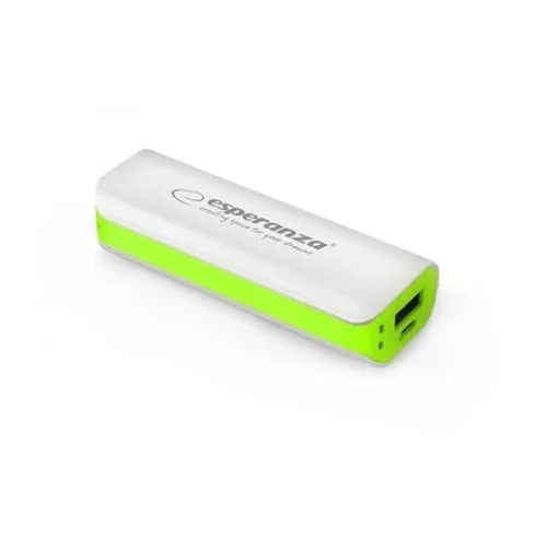 Powerbank ESPERANZA JOULE, 2200mAh, WHITE/GREEN, EMP103WG