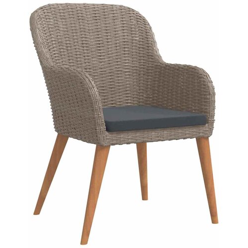  7-dijelni vrtni blagovaonski set s jastucima smeđi Smeđa Dužina stola 140 cm Slike