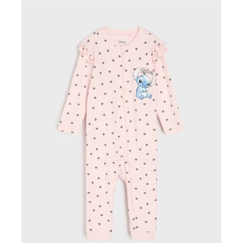 Sinsay Pamučni kombinezon s vezenim natpisom i ukrasnim volanima Stitch Cijene