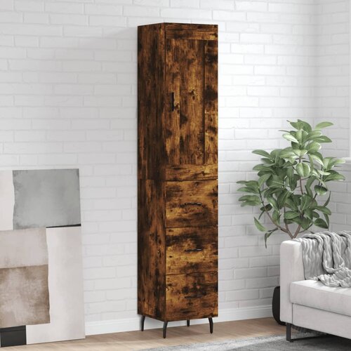 vidaXL Visoka komoda dimljeni hrast 34 5x34x180cm konstruiranog drva Cene