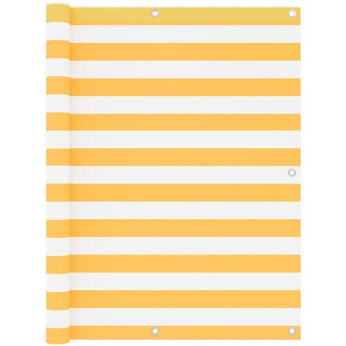 vidaXL balkonski zastor bijelo-žuti 120 x 600 cm od tkanine Oxford Cijene
