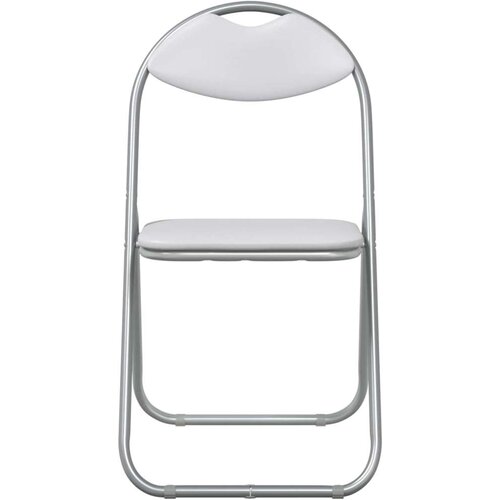  Sklopiva stolica 8 pcs Bijela i siva 48 x 43 5 x 81 cm - Bijela i siva 8 Slike