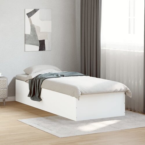 Furnova Posteljni okvir bel 100x200 cm inženirski les, (21940447) Cene