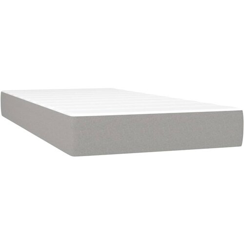 VidaXL Vzmetnica z žepkasto vzmetjo srednje trdote svetlo siva 100x203x20 cm blago, (5000295176) Slike