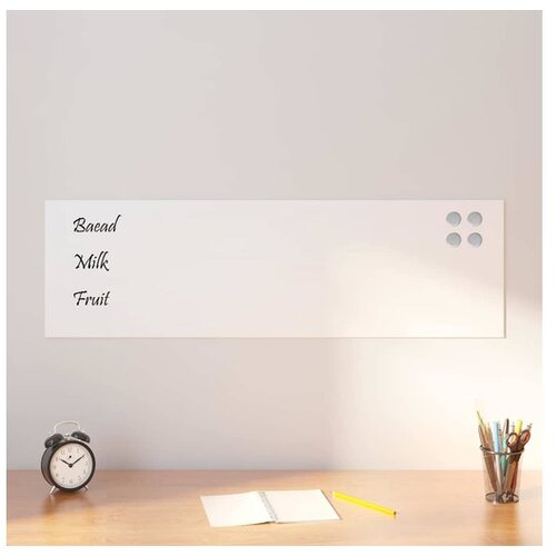 vidaXL magnetna tabla, 100x30 cm, bela, 1 kos Cene