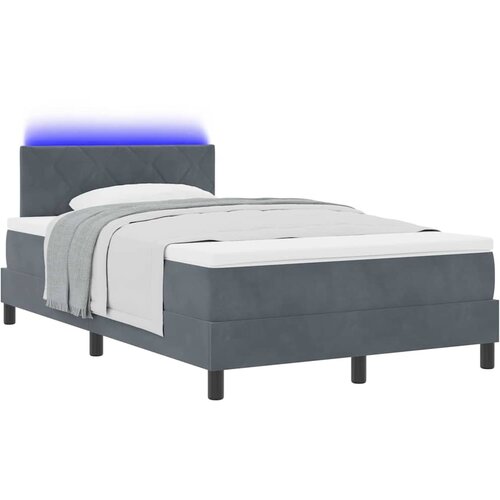  LED Box Spring Krevet Tamno siva 120 x 190 cm Bar&amp;scaron;un Slike