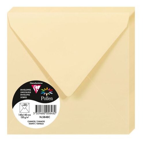 Clairefontaine kuverte Pollen 140x140mm 120gr chamois 1/20 Cijene