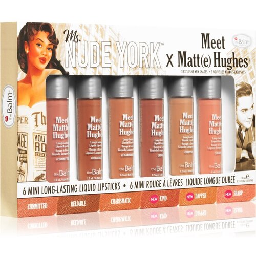TheBalm Meet Matt(e) Hughes X Ms. Nude York set tekočih šmink (z mat učinkom) Cene