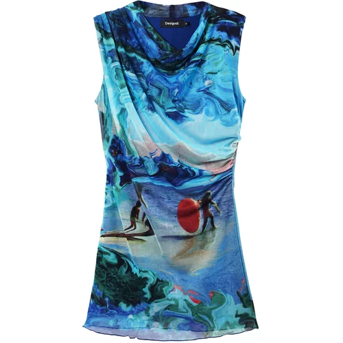 Desigual Ljetna haljina 'M. Christian Lacroix' kobalt plava / nebesko plava / smaragdno zelena / crvena