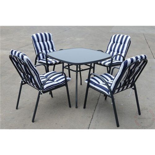 Outdorlife ba&amp;scaron;tenski set veneto - sto + 4 stolica metalni Slike