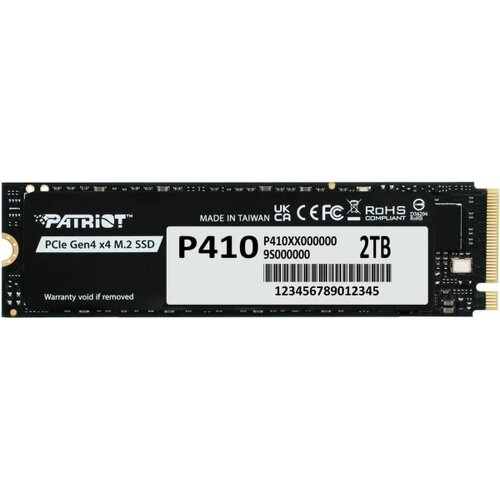 Patriot ssd M.2 nvme 2TB P410 5000MBS/4500MBS P410P2TBM28H Slike