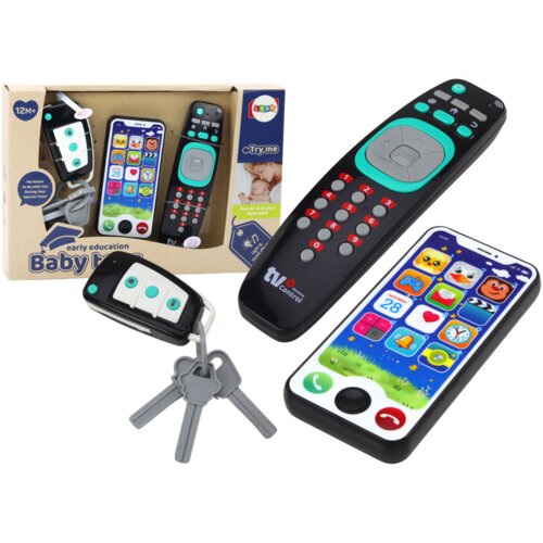  Set igračaka za malu djecu - ključ, daljinski, telefon Slike