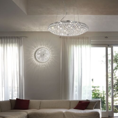 Ideal lux - led kristalno plafonsko svetlo king 5xG9/3W/230V prečnik 38 cm hrom Slike
