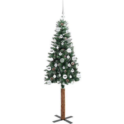 VidaXL Mr&amp;scaron;avo božićno drvce s 150 LED svjetlima Zelena i bijela 150 cm Slike