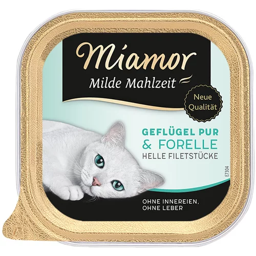 Miamor Varčno pakiranje: Milde Mahlzeit 24 x 100 g - Čista perutnina & postrv
