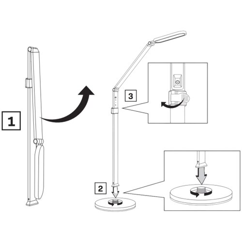  LED prigu&amp;scaron;iva stojeća lampa FERRARA, upravljanje dodirom, LED/13W/230V 3000/4000/6000K Slike
