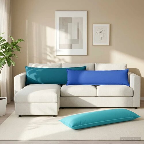  Jastuk s jastukom HOUTEN Tirkizna 40 x 145 cm Poliester - Tirkizna 40 x 145 cm 1 Cene
