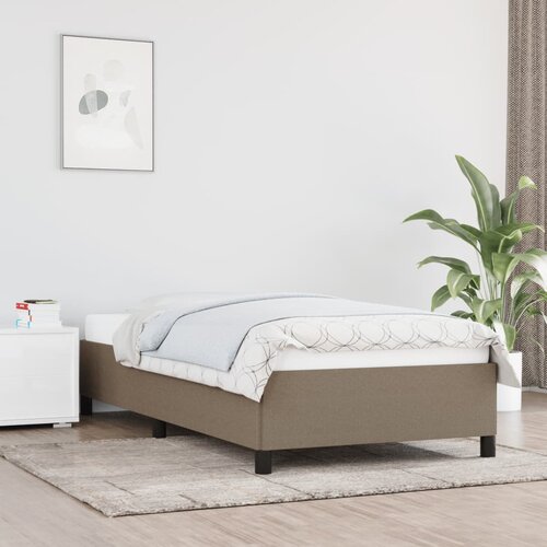 The Living Store Posteljni okvir taupe 90x190 cm blago - Posteljni Okvir, (21526967) Slike