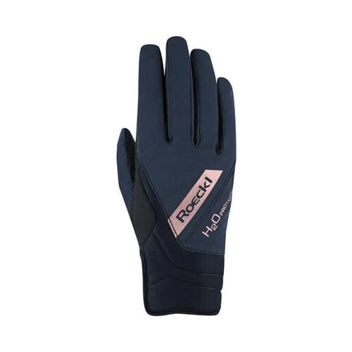Roeckl Zimske jahalne rokavice WAREGEM, črne/bakrene - 6,5 Slike