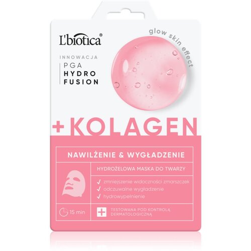 L´Biotica PGA Hydro Fusion + Collagen intenzivna hidrogel maska s pomlađujućim učinkom 1 kom Cijene