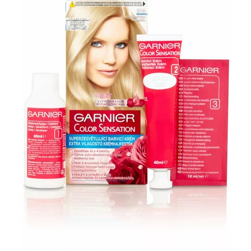 Garnier color sensation trajna barva za lase 40 ml odtenek S10 silver blonde